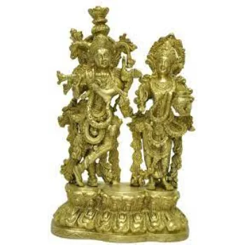 Metal Radha Krishna Statue 